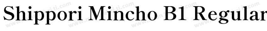 Shippori Mincho B1 Regular字体转换